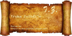 Truka Zoltán névjegykártya