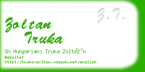 zoltan truka business card